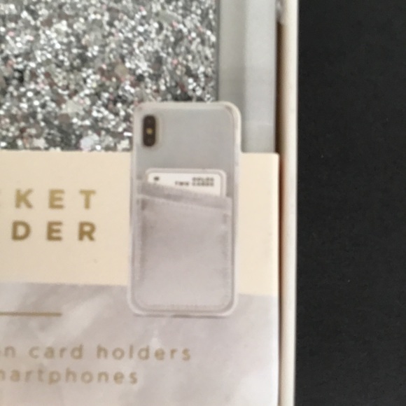 NANETTE LEPORE SILVER GLITTER PHONE POCKET… - Picture 3 of 8